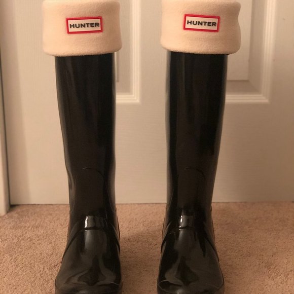 Women's Hunter Tall Gloss Rain Boots Black - Picture 2 of 6